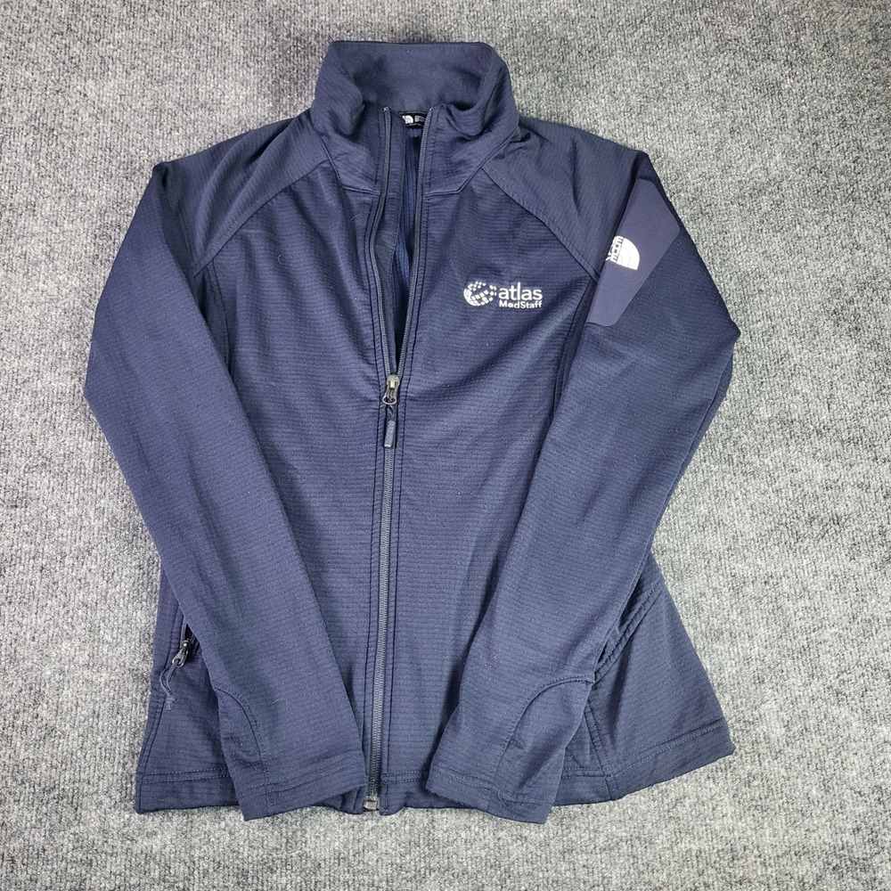 The North Face Womens Navy Blue Full Zip Fleece Jacket Atlas MedStaff Small